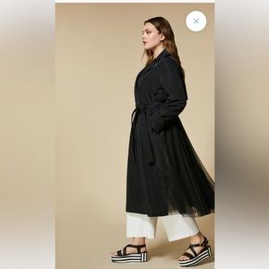 Current season Marina Rinaldi trenchcoat with tulle